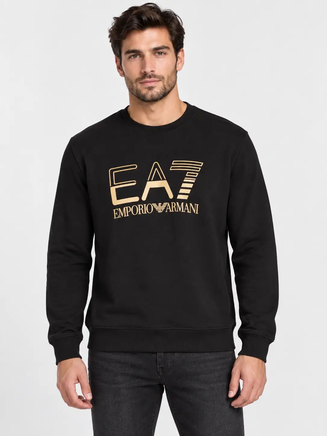 Armani Sweatshirt schwarz, Frontdruck – Bild 2