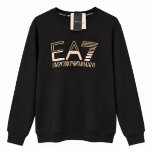 Armani Sweatshirt schwarz, Frontdruck