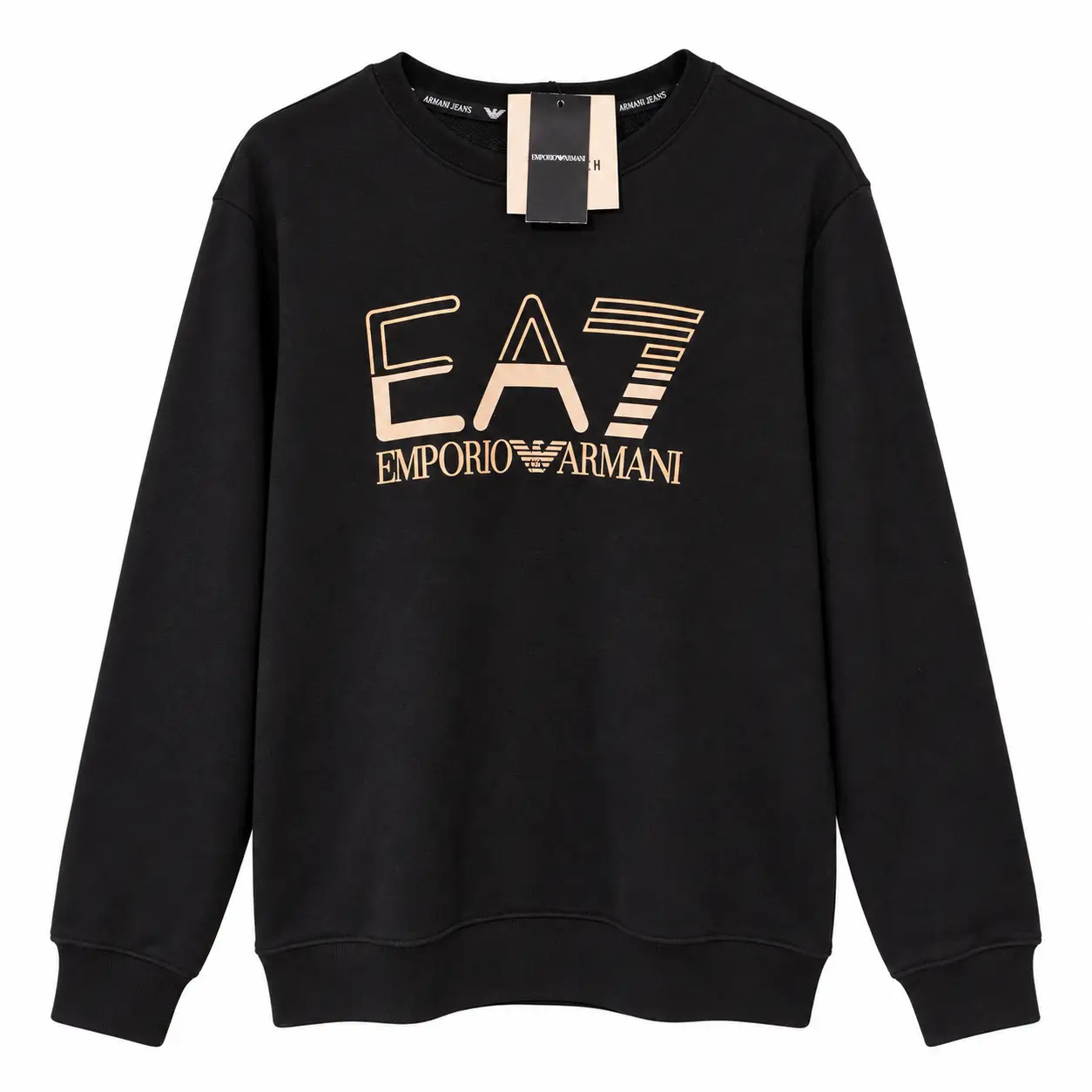 Armani Sweatshirt schwarz, Frontdruck