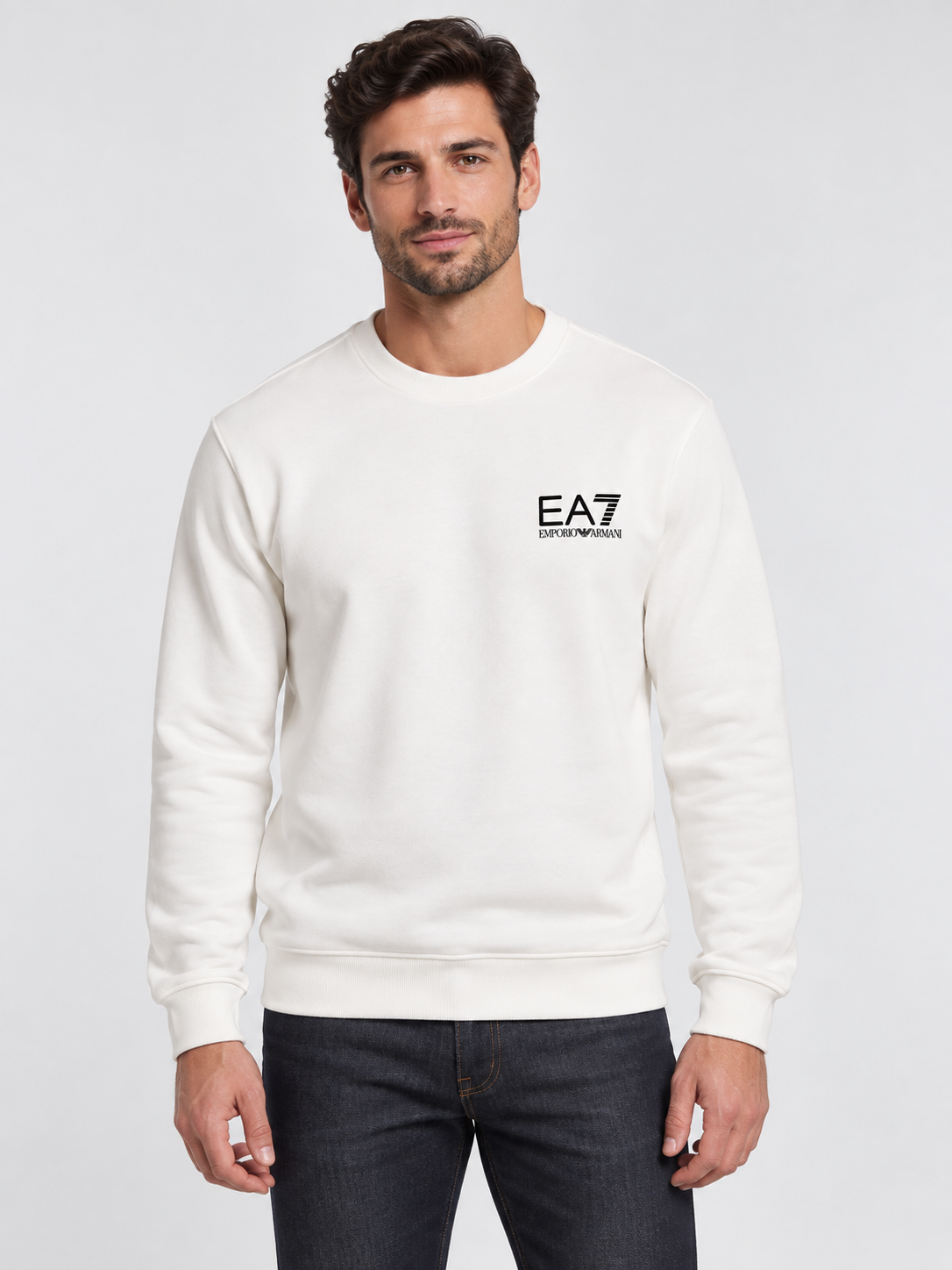 Armani Sweatshirt weiß, Brust/Rücken – Bild 2