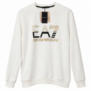 Armani Sweatshirt wei&szlig;, Frontdruck